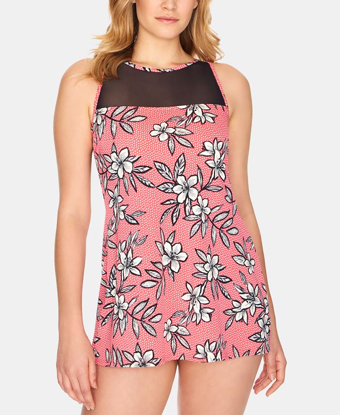 Swim Solutions Catalina Mesh Swimdress, Created for Macy's & Reviews