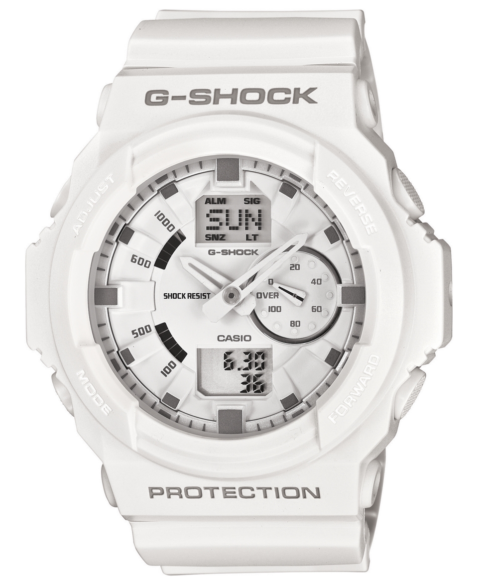 G Shock Mens Analog Digital White Resin Strap Watch 55x52mm GA150 7A   Watches   Jewelry & Watches