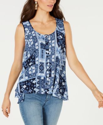 macys petite sleeveless tops