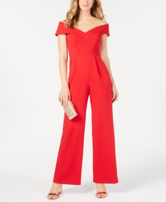 petite off the shoulder jumpsuit