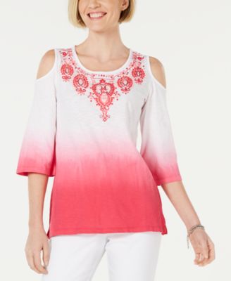 macys cotton blouses