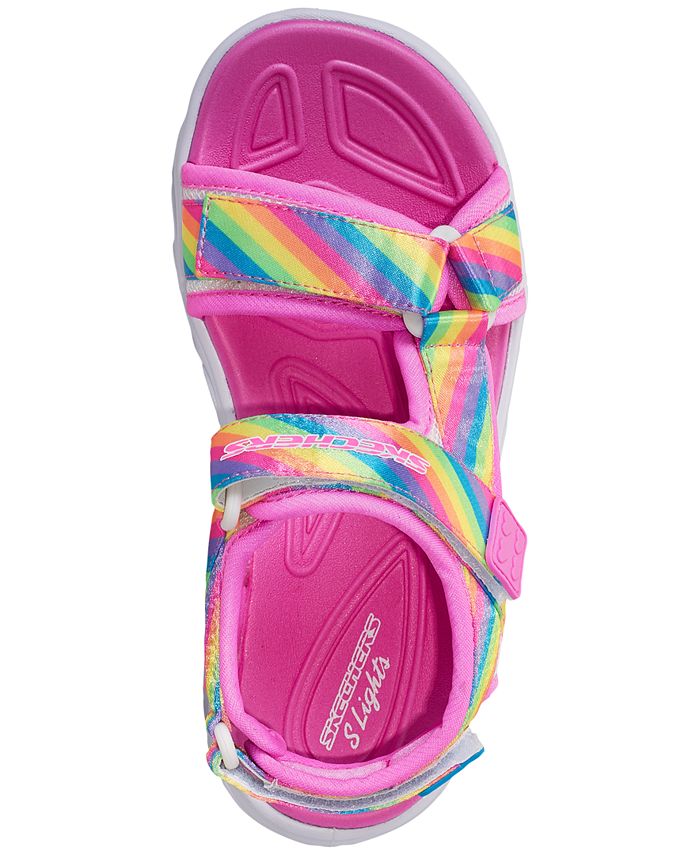 Skechers Little Girls' Hypno-Splash - Rainbow Lights Light-Up Athletic ...