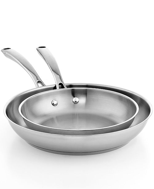 Belgique Stainless Steel 8 10 Fry Pan Set Created For Macy S Reviews Cookware Kitchen Macy S