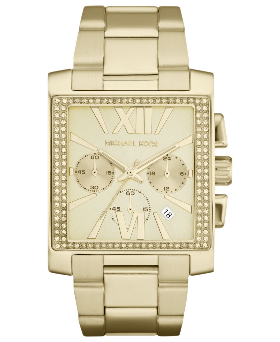 Michael Kors Womens Chronograph Gia Gold Tone Stainless Steel Bracelet Watch 37mm MK5673   Watches   Jewelry & Watches