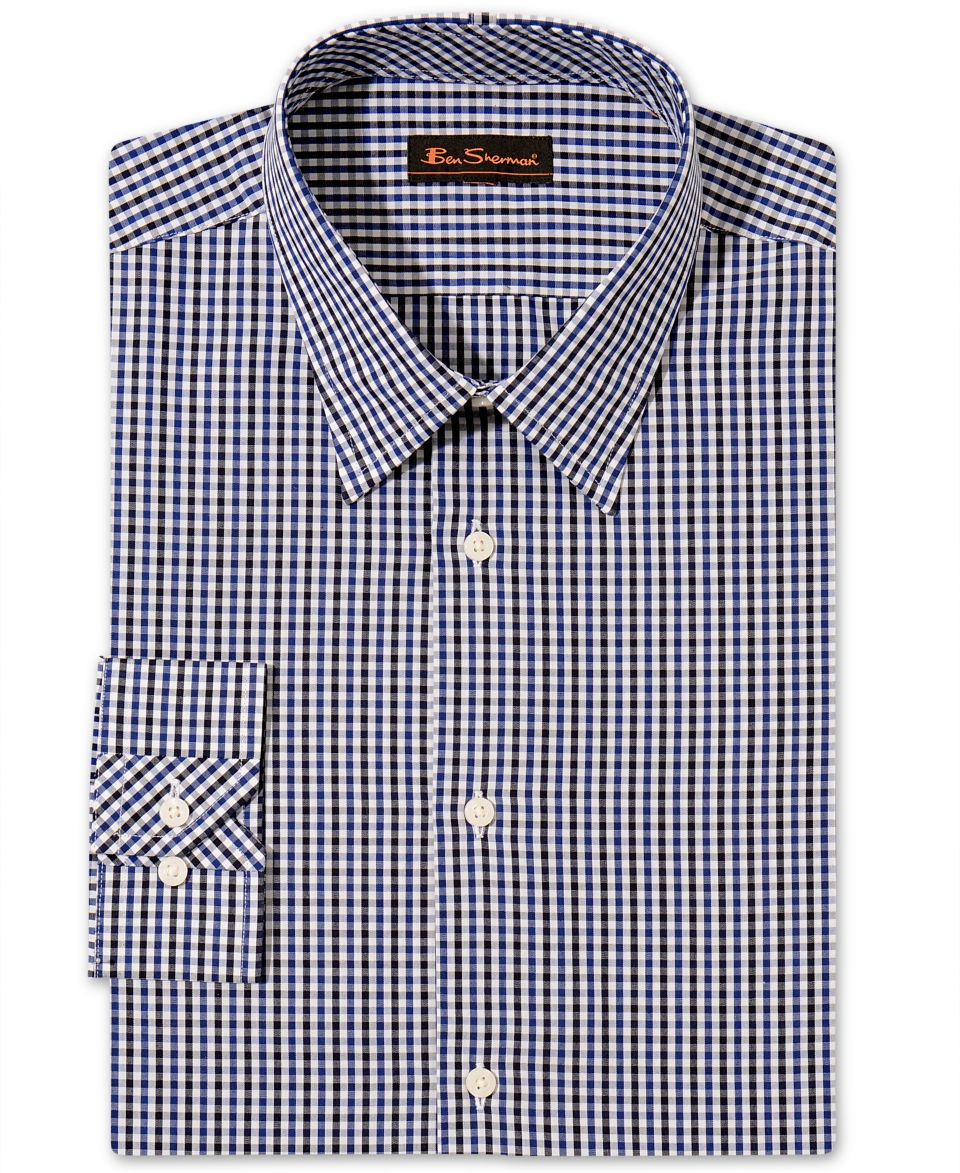 Ben Sherman Dress Shirt, Polka Dot Long Sleeve Shirt