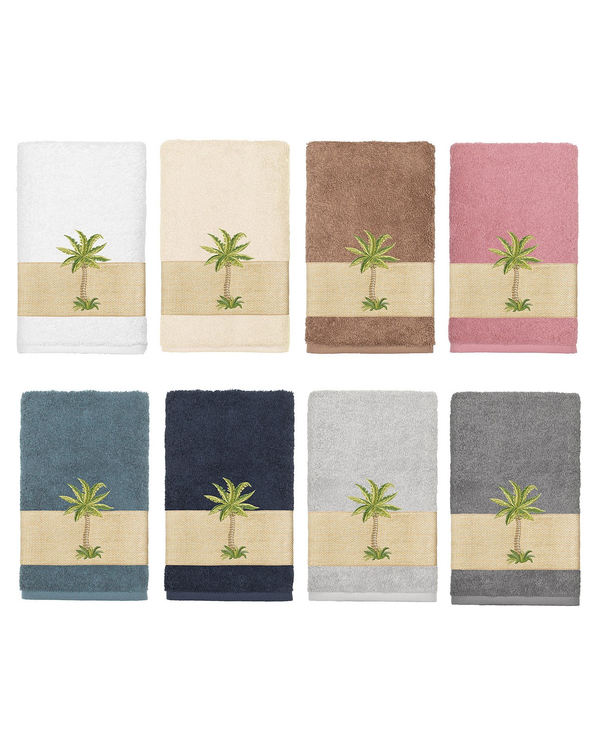 Palm Tree Embellished Hand Towel