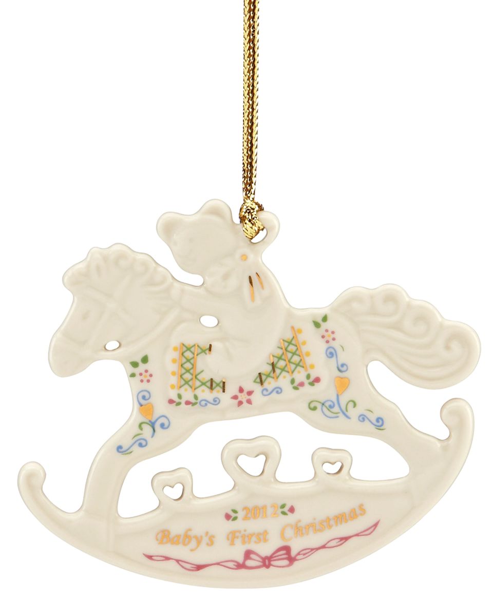 Lenox Christmas Ornament, Exclusive 2012 Babys First Rocking Horse   Holiday Lane