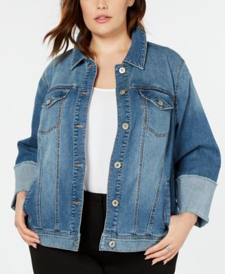 macy's style and co jean jacket
