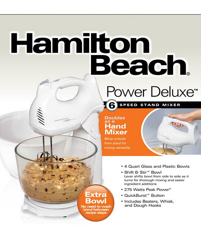 Hamilton Beach Power Deluxe 6Speed HandStand Mixer & Reviews Small