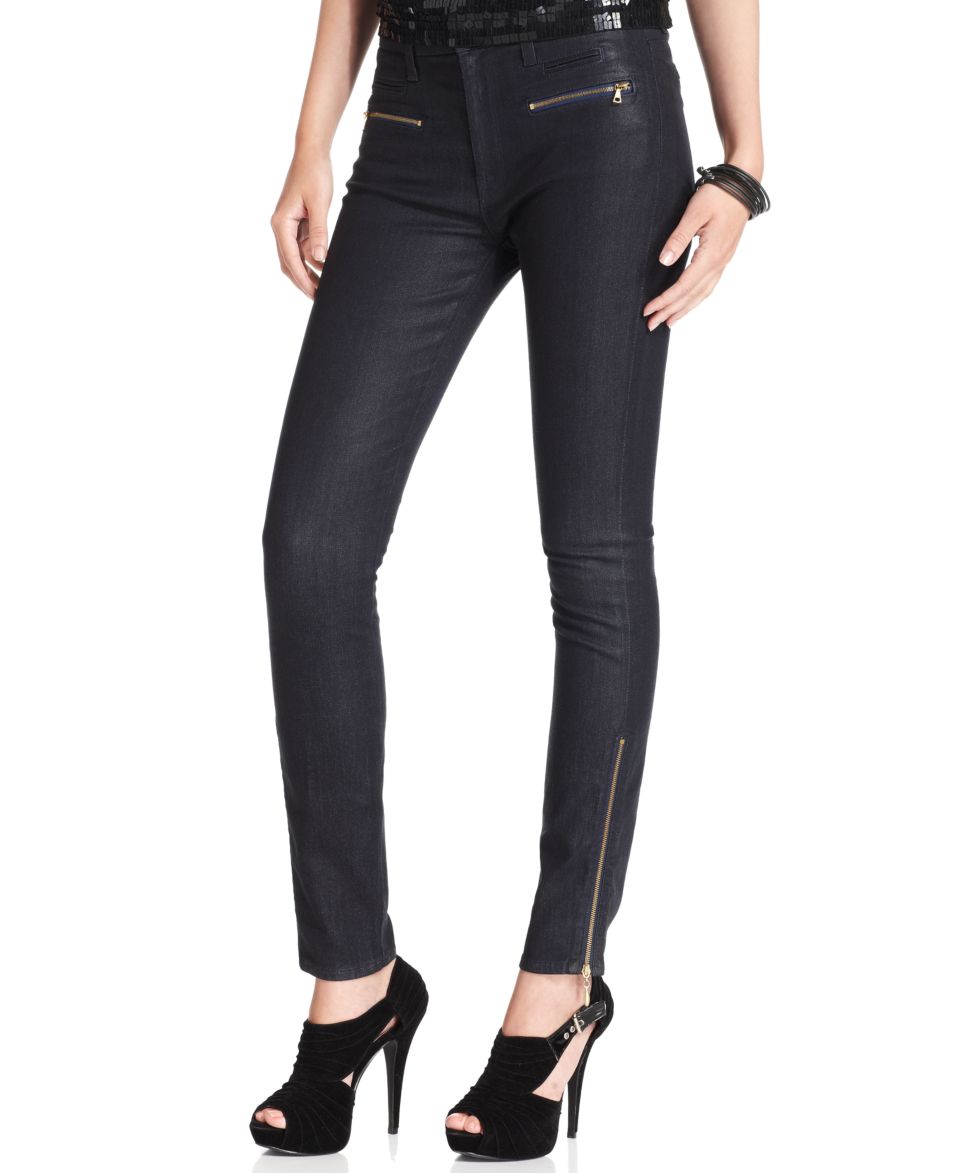 For All Mankind Jeans, Savanah Skinny Zipper Black Wash