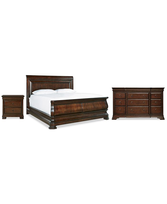Furniture Reprise Cherry Bedroom Furniture 3 Pc Set King Bed Nightstand Dresser Reviews Furniture Macy S
