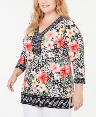 macys jm plus size tops