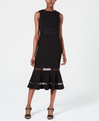 calvin klein illusion hem dress