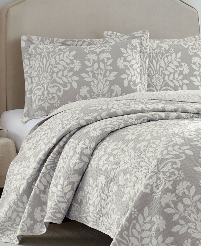 Laura Ashley Rowland Grey Quilt Set Twin Reviews Quilts Bedspreads Bed Bath Macy S Elevate your style with the chic laura ashley rowland quilt set. rowland grey quilt set twin