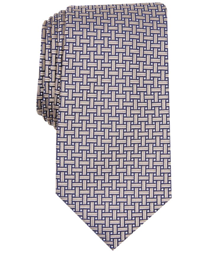 Tasso Elba Men's Grid Silk Tie, Created for Macy's & Reviews - Ties & Pocket Squares - Men - Macy's