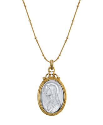 virgin mary medallion pendant