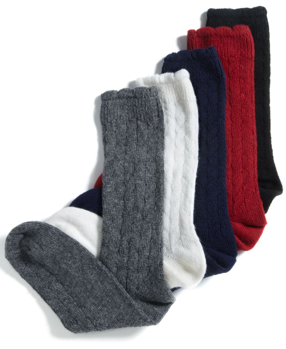 Charter Club Socks, Touch of Cashmere Scallop Top Chevron