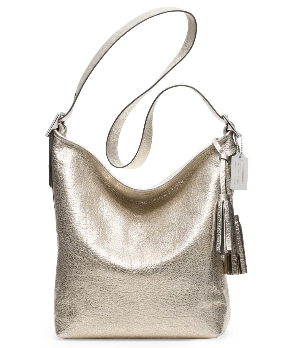 COACH LEGACY METALLIC LEATHER DUFFLE