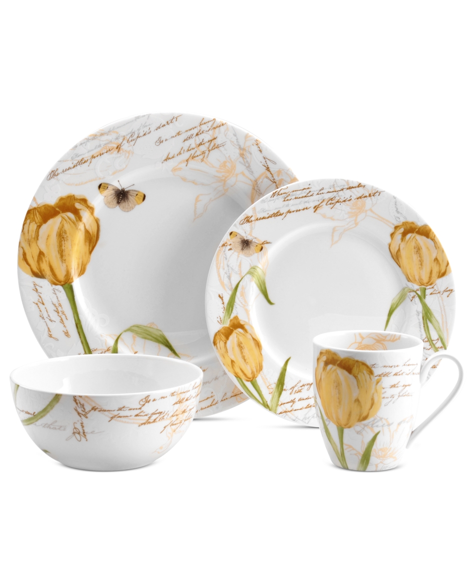 Mikasa Dinnerware, Seraphine 4 Piece Place Setting   Casual Dinnerware