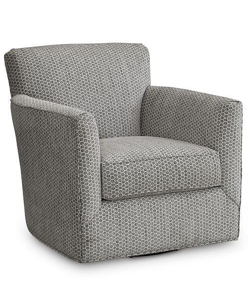 Furniture Turnington 34 Fabric Flared Arm Swivel Chair Created For Macy S Reviews Custom Couches Sofas Furniture Macy S