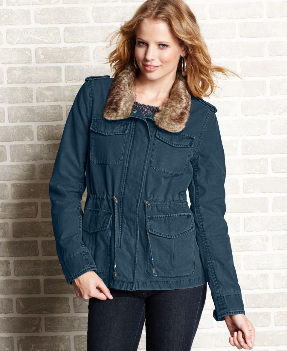 Buffalo David Bitton Jacket, Hooded Lightweight Anorak   Womens Coats