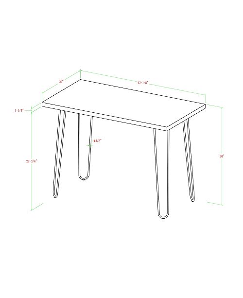 Walker Edison 42 Hairpin Leg Wood Writing Desk White Reviews Home Macy S