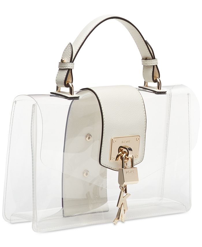 DKNY Elissa Logo Graffiti Flap Clear Shoulder Bag, Created for Macy's