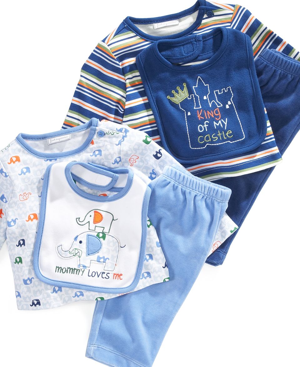 First Impressions Baby Set, Baby Boys 3 Piece Bib, Shirt, and Pant Set