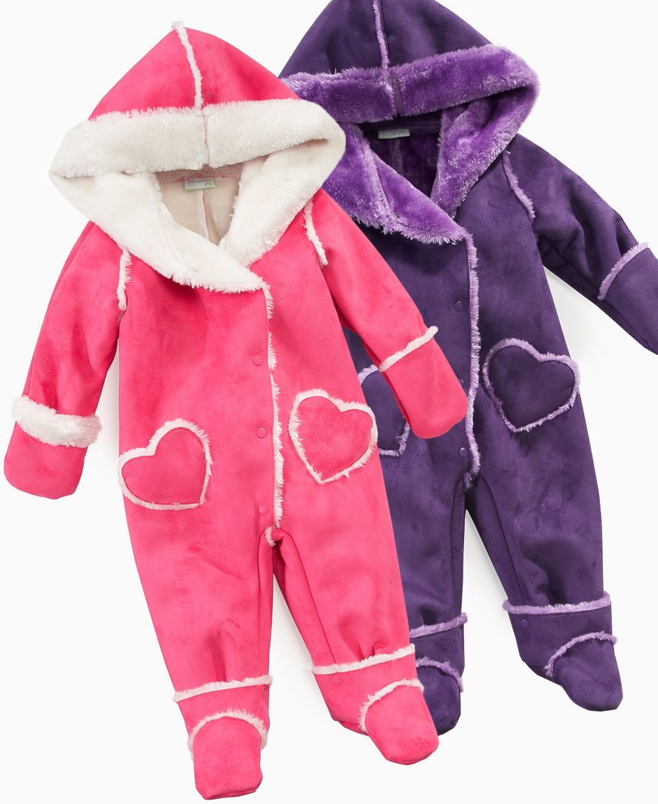 First Impressions Playwear Snowsuit, Baby Girls Faux Shearling