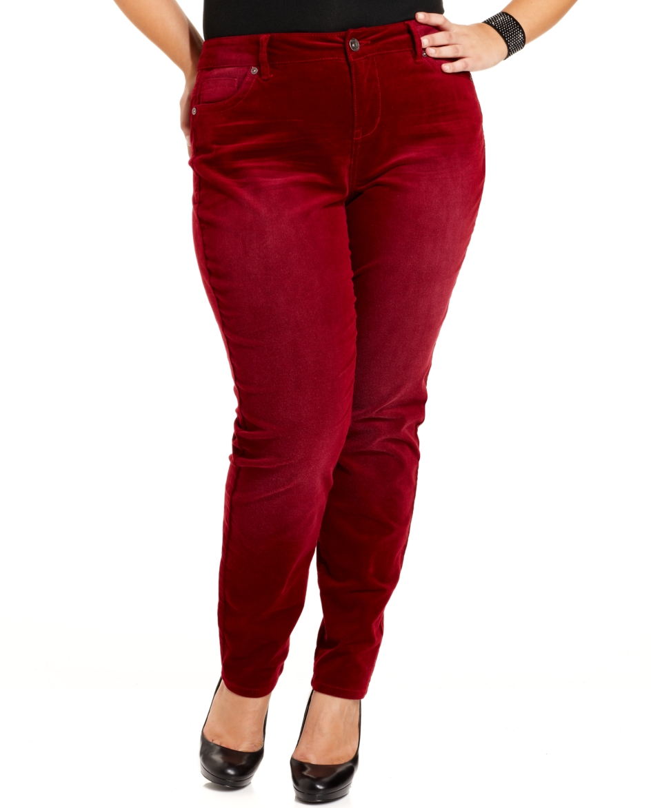 Hot Kiss Plus Size Pants, Corduroy Skinny