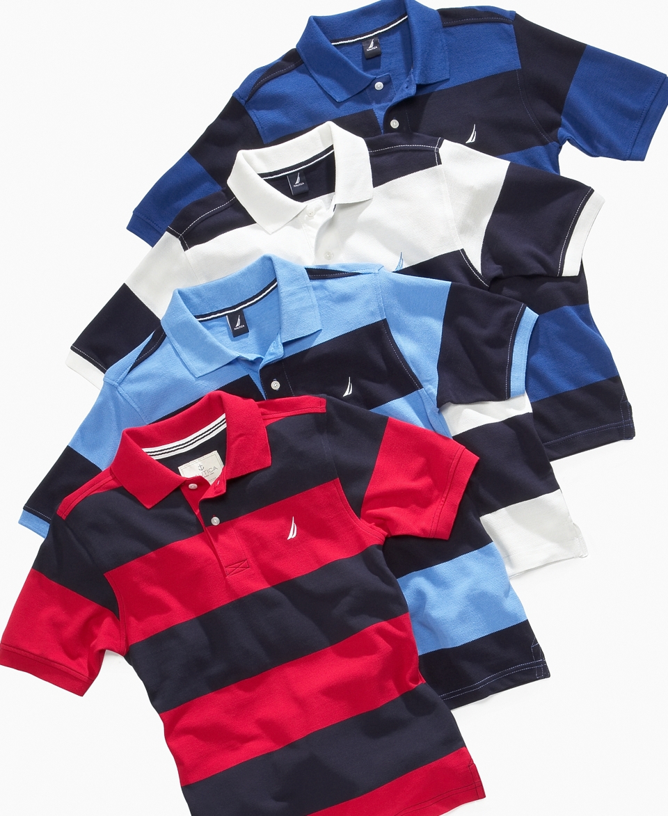 Kids Shirt, Boys Thick Stripe Polo Shirts   Kids Boys 8 20