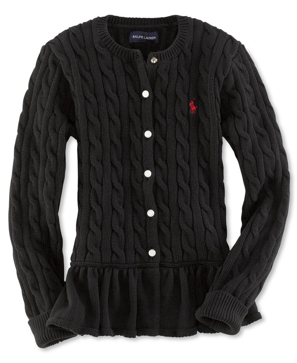 Ralph Lauren Kids Sweater, Girls Peplum Cardigan