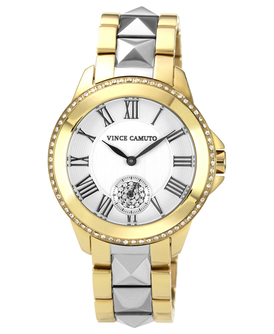 Vince Camuto Watch, Womens Two Tone Stainless Steel Bracelet 35mm VC