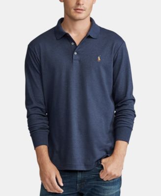Long Sleeve Soft Cotton Polo Shirt 