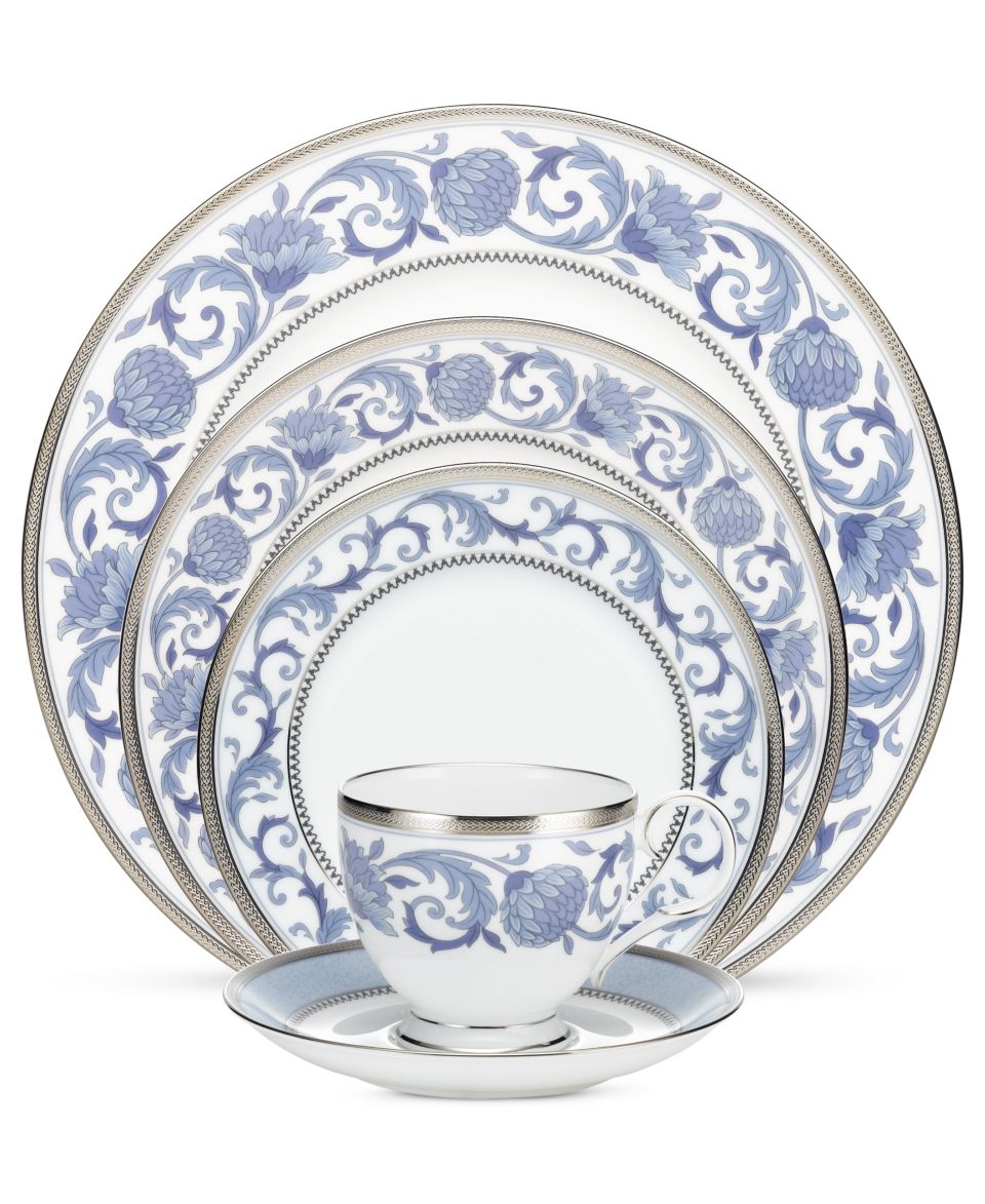 Noritake Dinnerware, Sonnet in Blue 5 Piece Place Setting   Fine China