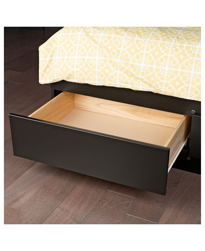 Prepac Mates Platform Storage Bed With 6 Drawers White Queen / Prepac