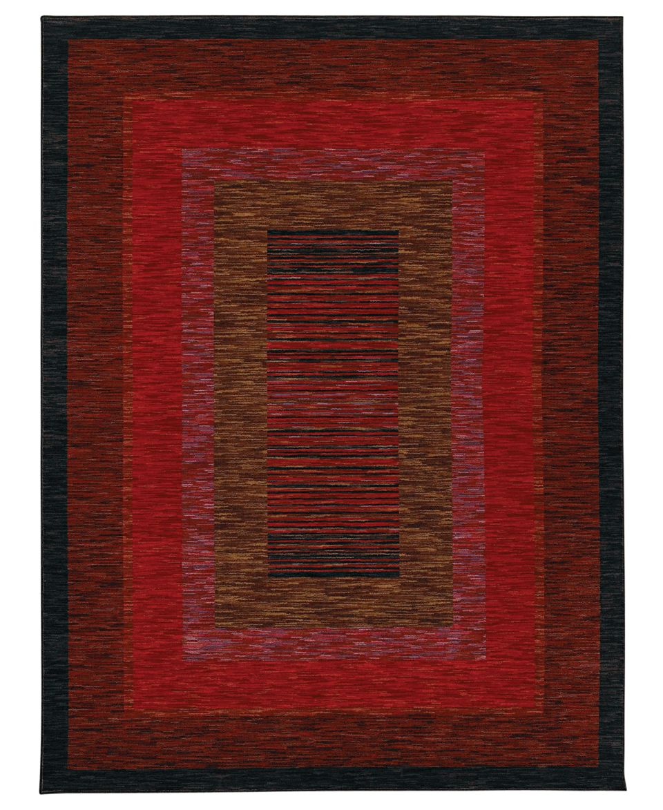 Shaw Living Area Rug, American Abstracts 21800 Monza Red 79 x 103