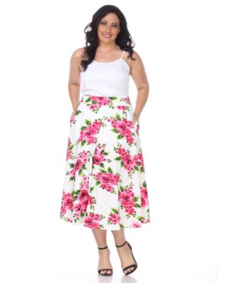 white mark midi skirt