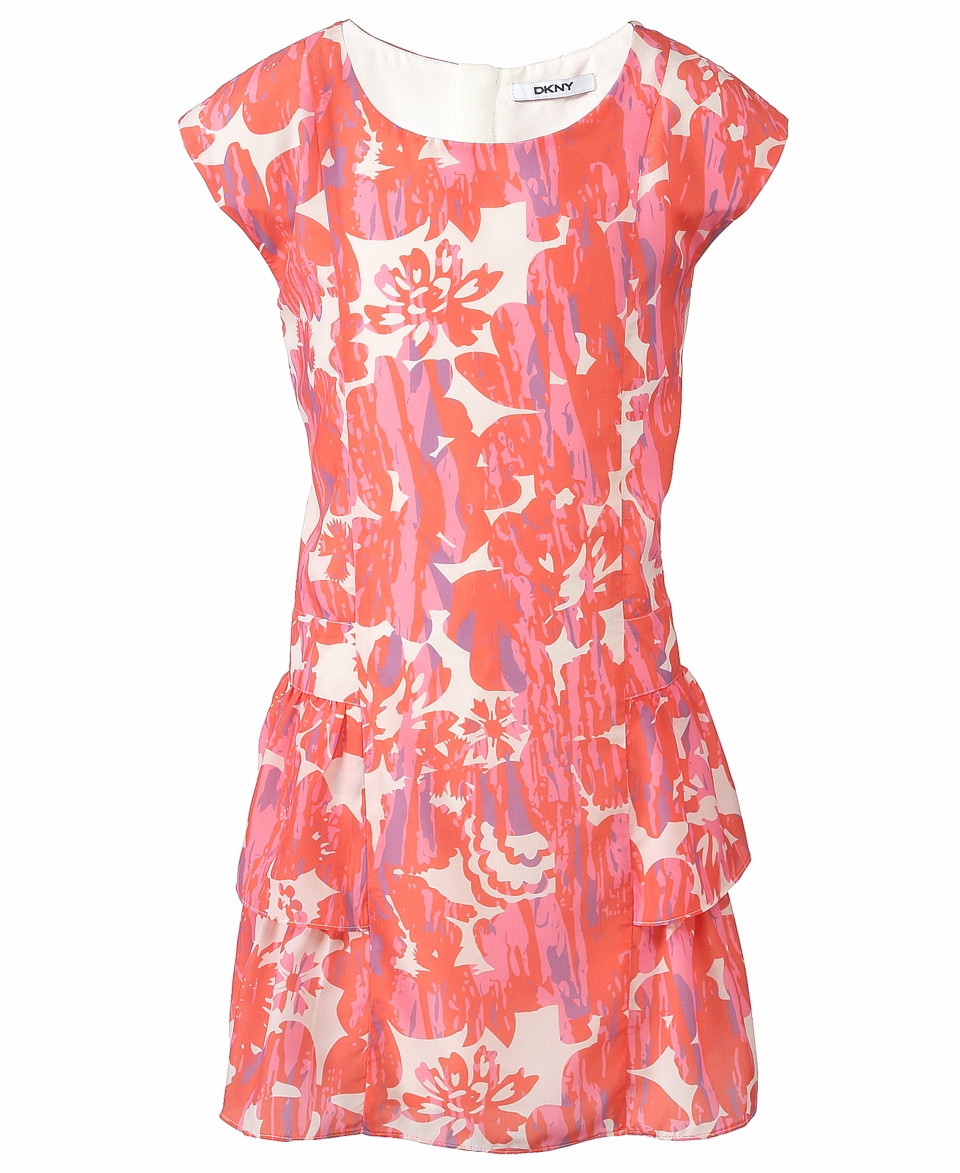 DKNY Kids Dress, Girls Floral Dress   Kids Girls 7 16