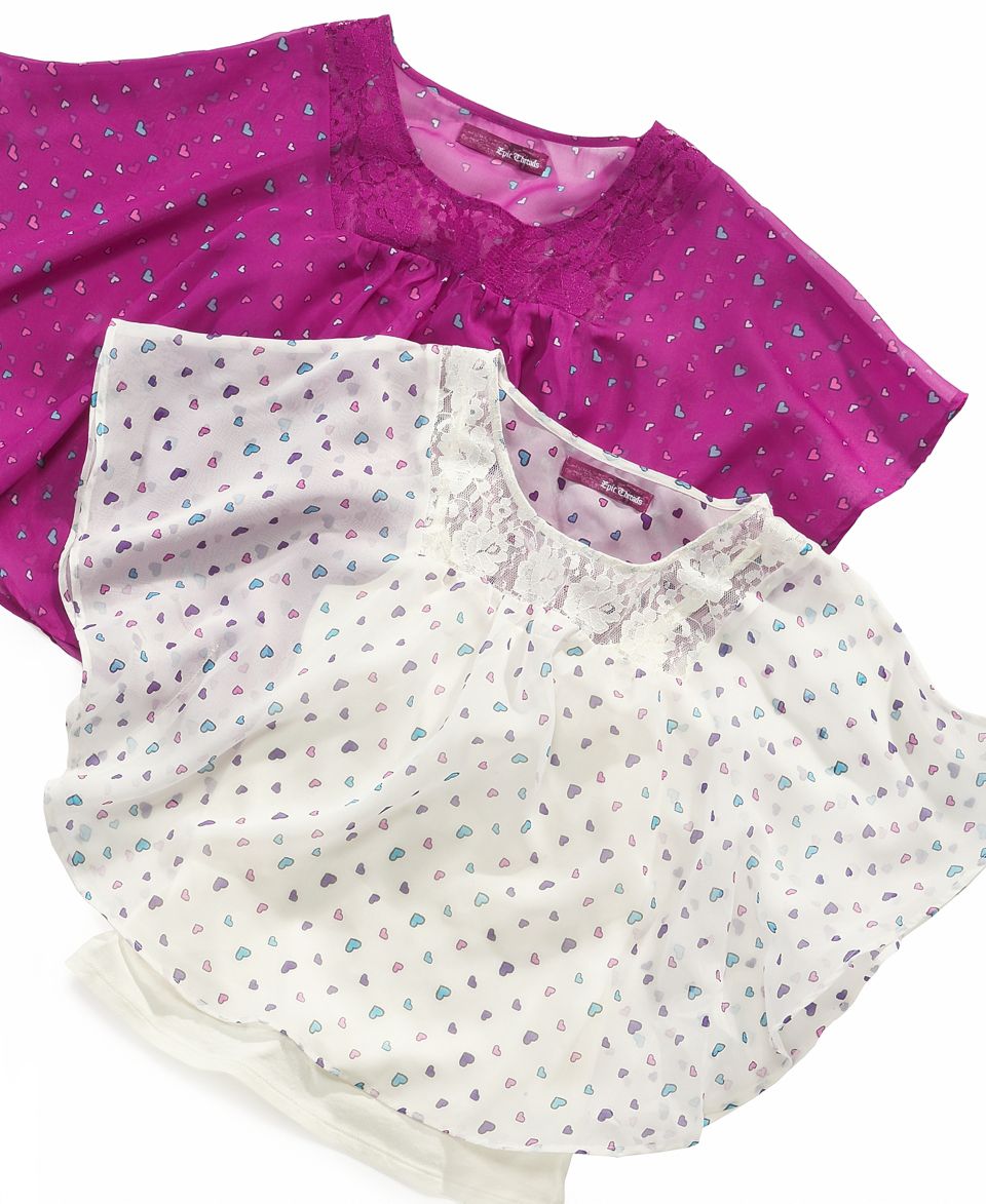 Threads Kids Shirt, Girls Sequin Hacci Top   Kids Girls 7 16