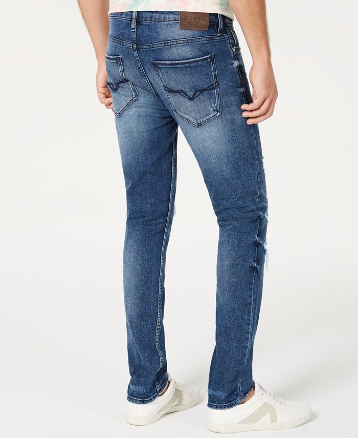 GUESS Men's Ripped Skinny Jeans & Reviews Jeans Men Macy's