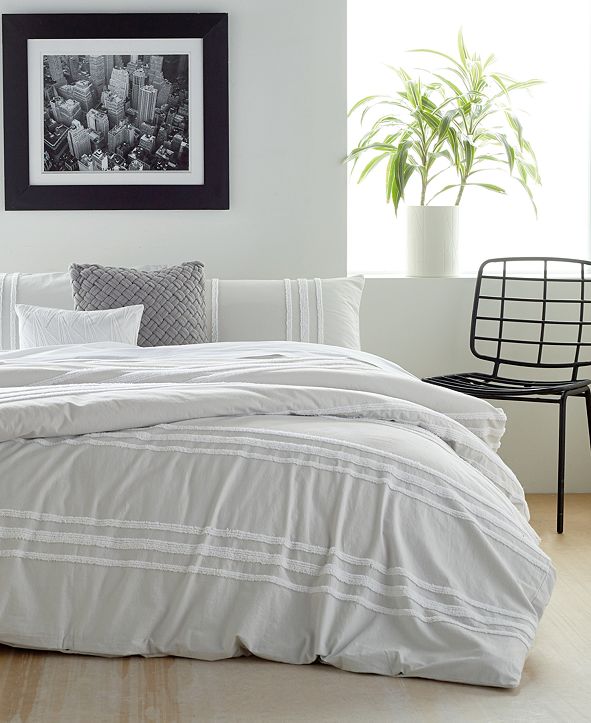 DKNY Chenille Stripe King Comforter Set & Reviews ...