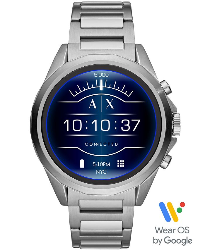 A X Armani Exchange Men S Connected Stainless Steel Bracelet Touchscreen Smart Watch 48mm Powered By Wear Os By Google Reviews Watches Jewelry Watches Macy S Rethink what a watch can do. macy s