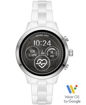 white smart watch