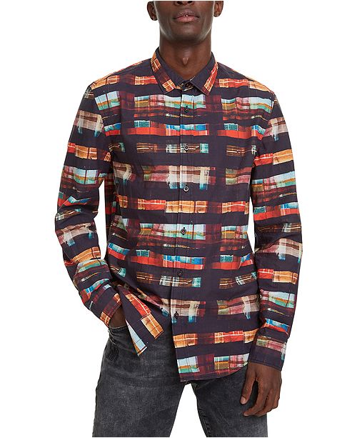 Desigual Men S City Windows Shirt Reviews Casual Button Down Shirts Men Macy S