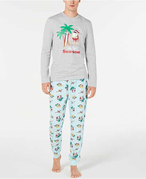 Family Pajamas Matching Men S Tropical Santa Pajama Set Created For Macy S Reviews Bras Panties Lingerie Women Macy S
