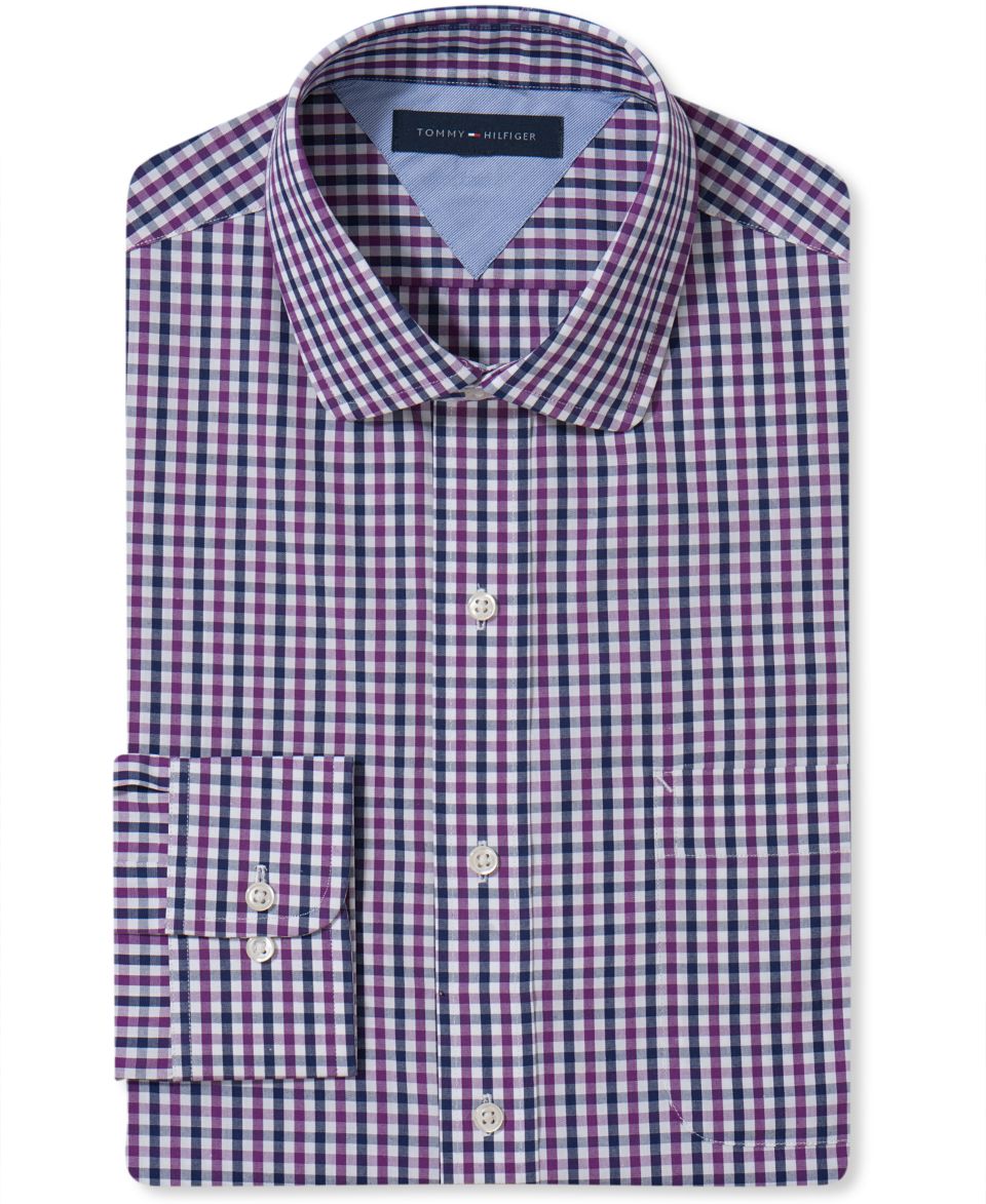 Tommy Hilfiger Dress Shirt, Slim Fit Pastel Long Sleeve Shirt   Mens