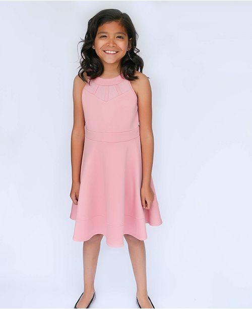 Emerald Sundae Big Girls Mesh Cut Out Neck Line Skater Skirt Party Dress Reviews All Girls Dresses Kids Macy S