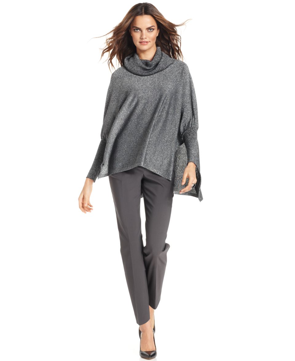 Alfani Long Sleeve Ruched Turtleneck & Skinny Riding Pants