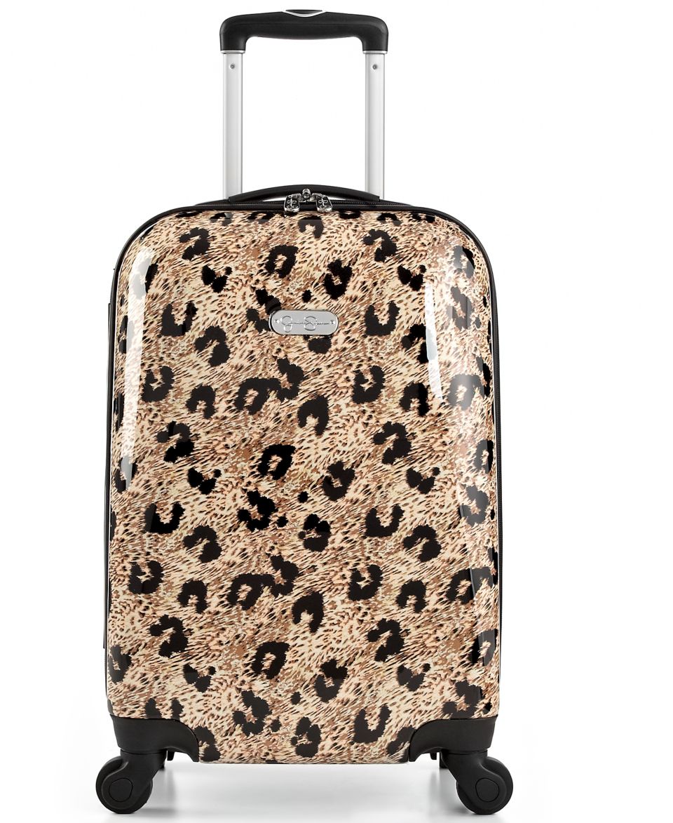 Jessica Simpson Suitcase, 20 Leopard Rolling Hardside Spinner Upright